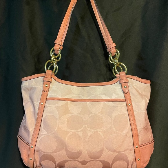 Coach Ombre Alexandra leather canvas bag F22527 - Picture 7 of 14